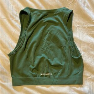 Alphalete Green Sleeveless Crop Tank Top